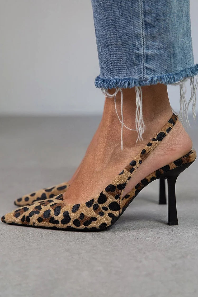 Zara | Schicke Leoparden Slingback-Absätze