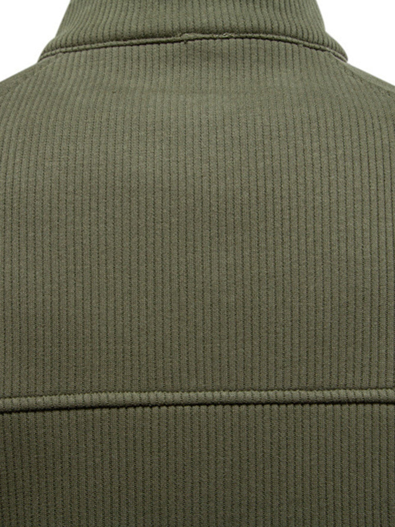 Gestreiftes Sweatshirt mit Raglanärmeln und Viertel-Reißverschluss