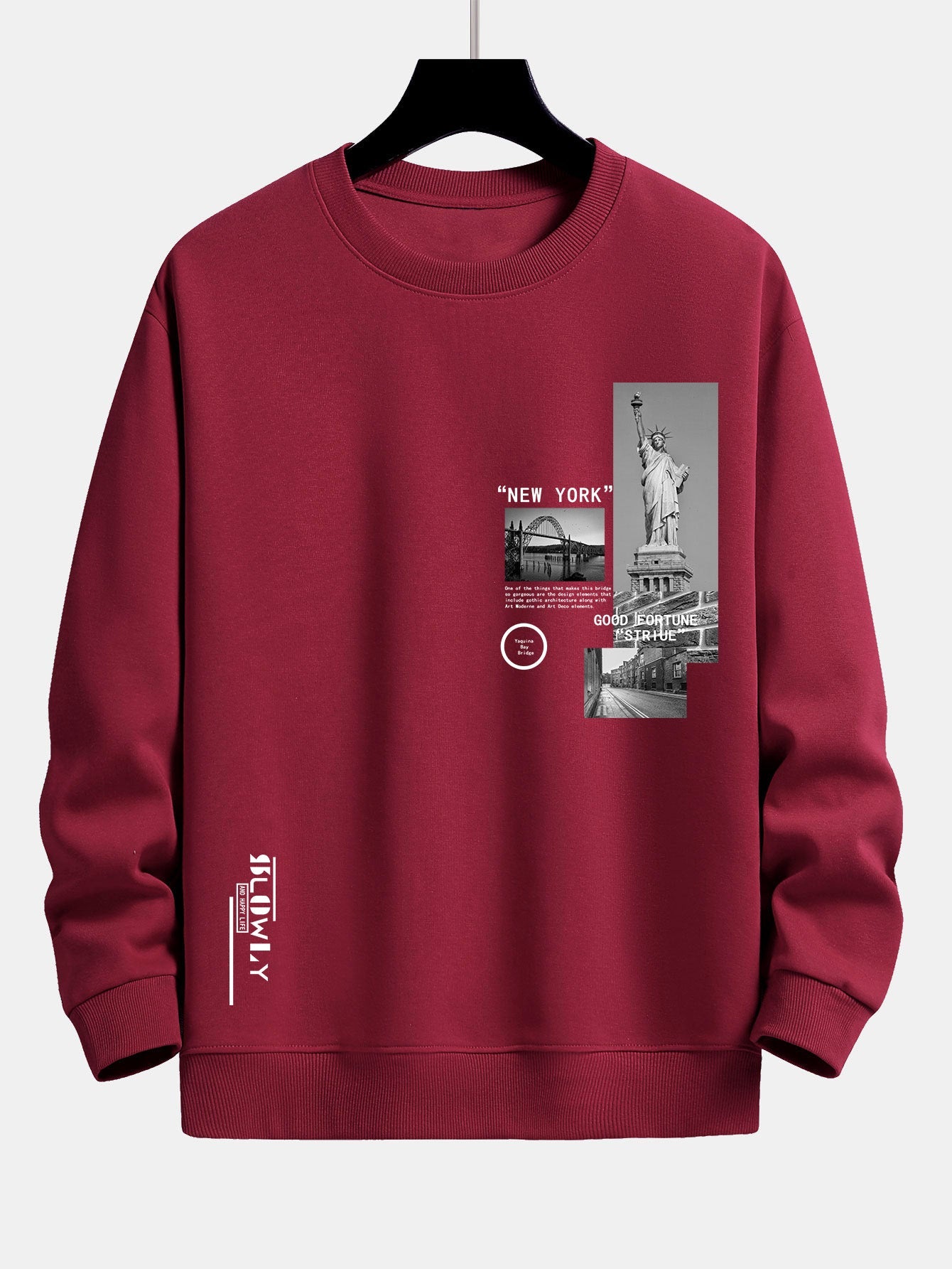 Relaxed Fit Sweatshirt with New York Architecture Print
