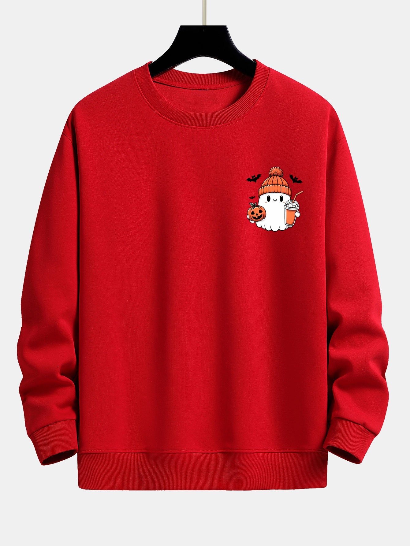 Halloween Geister Kürbis Druck Lässiges Sweatshirt