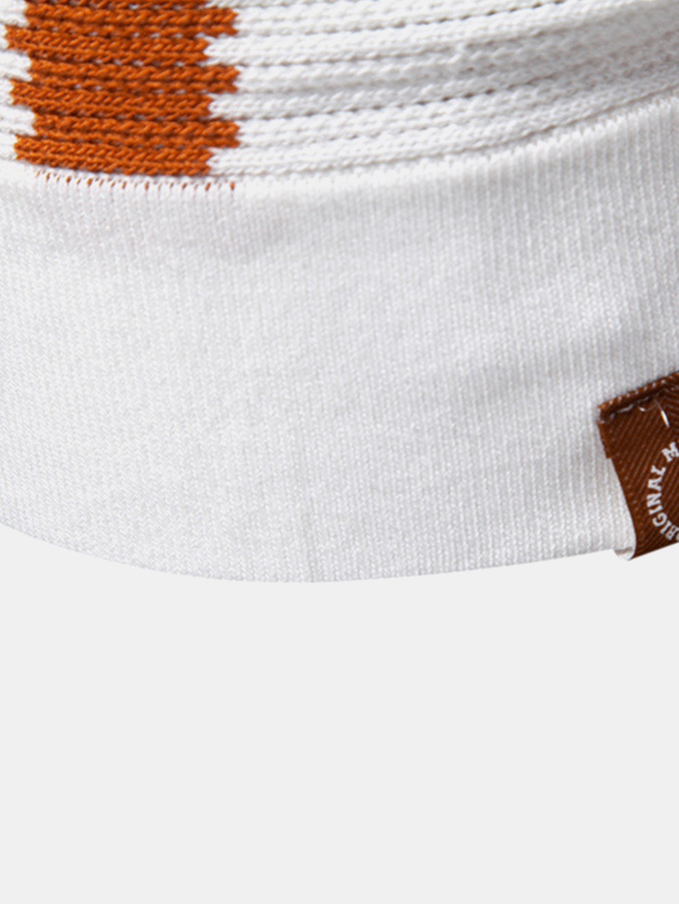 Gestreiftes V-Ausschnitt Strick-Poloshirt und gerade geschnittene Leinenhose