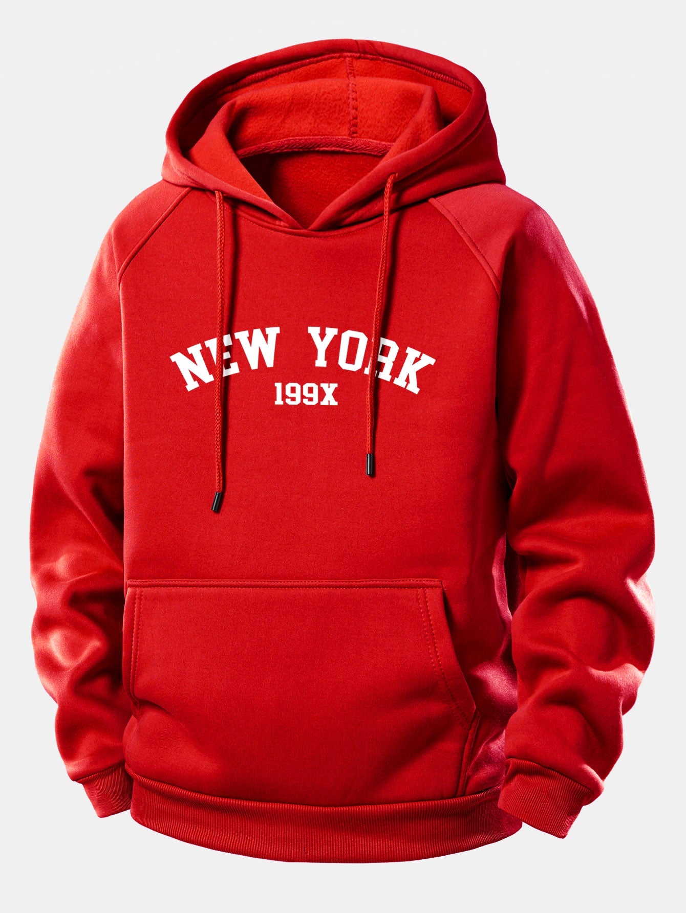 New York Print Hoodie with Drawstring