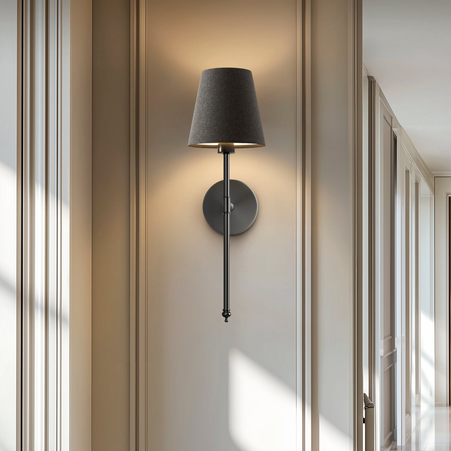 DRAHTLOSE DUNKLE WANDLEUCHTEN (SET AUS 2)