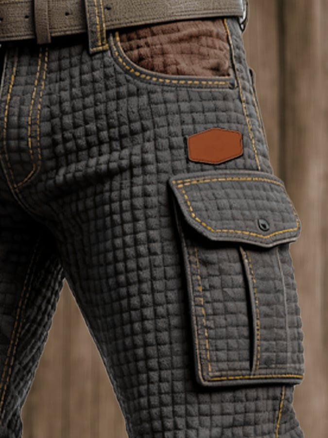 Retro-Multifunktions-Arbeitshose für Herren mit Taschen