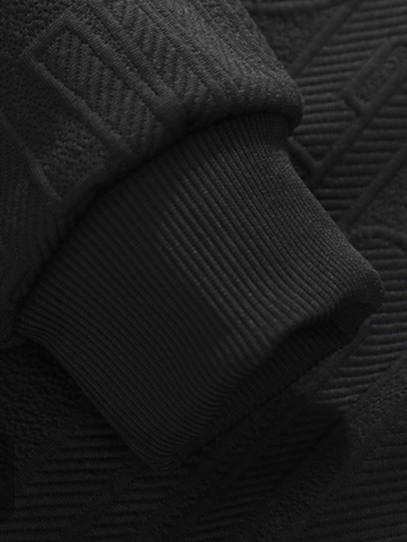 Jacquard Sweatshirt mit Reverskragen und lockerem Sitz