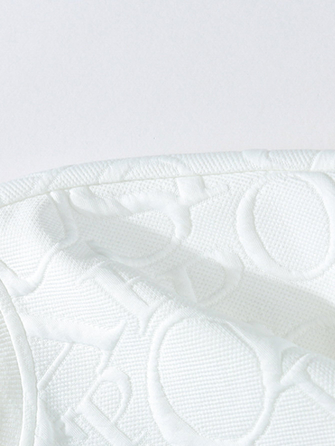 Jacquard Buchstaben V-Ausschnitt T-Shirt