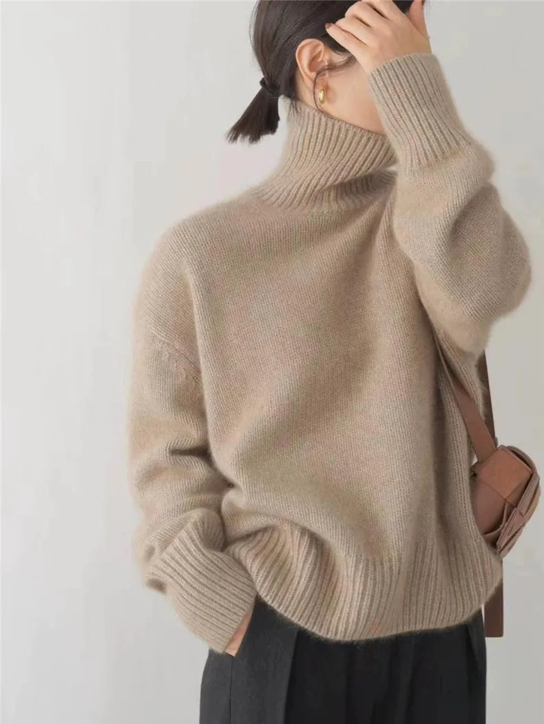 Isabella - Hoher Kragen Pullover