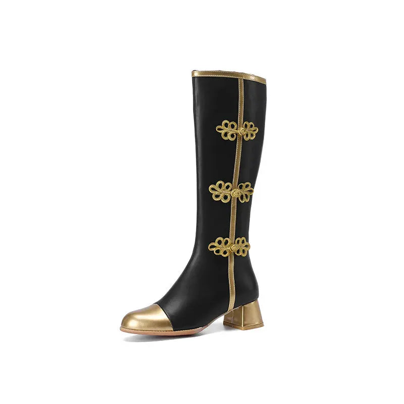 Goldene Crest Stiefel
