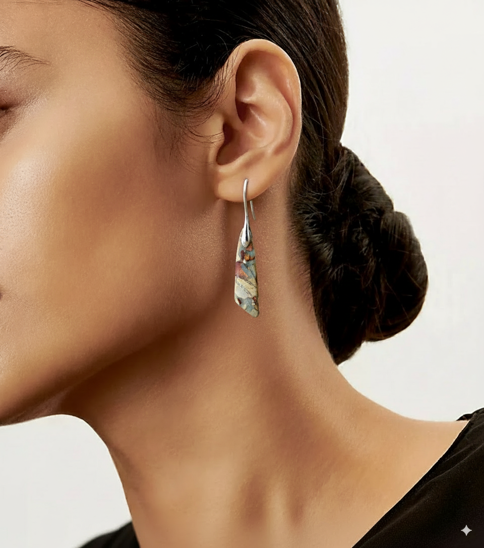 Vintage Naturstein Ohrringe