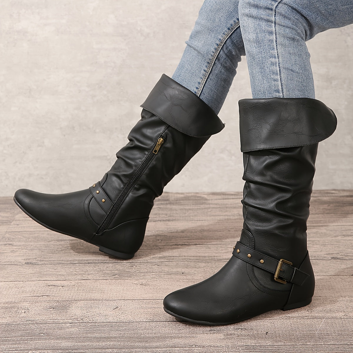 Danica | Damen Knöchelhohe Stiefel mit seitlichem Reißverschluss