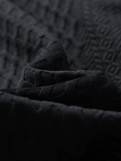 Geometrisches Jacquard-Sweatshirt mit Rundhalsausschnitt in lockerem Schnitt