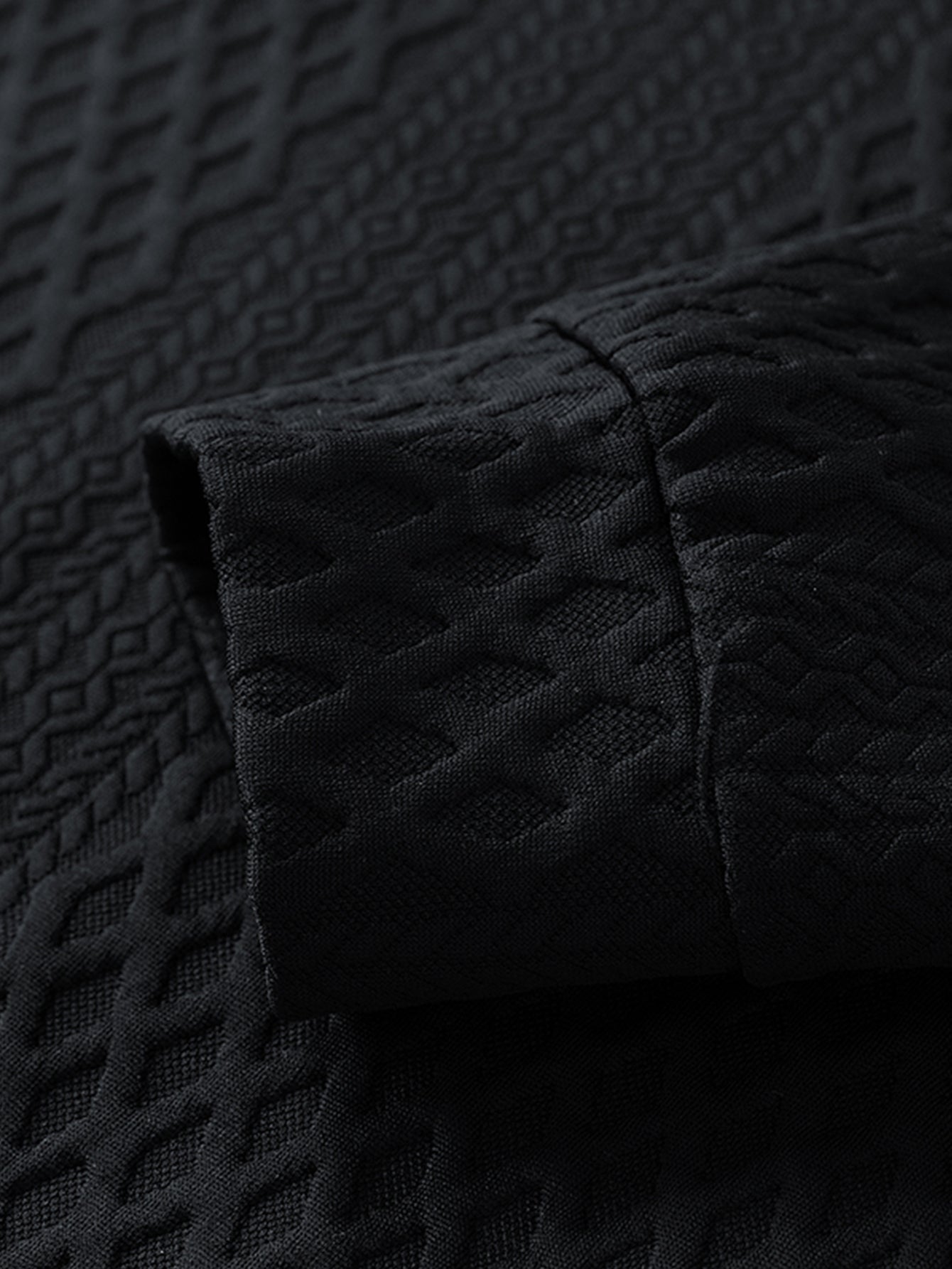 Geometrisches Jacquard-Sweatshirt mit Rundhalsausschnitt in lockerem Schnitt