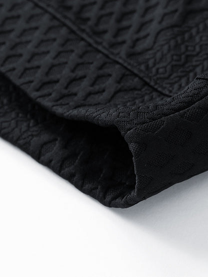 Geometrisches Jacquard-Sweatshirt mit Rundhalsausschnitt in lockerem Schnitt