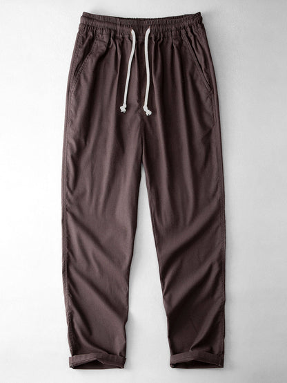 Straight-Leg Linen Trousers