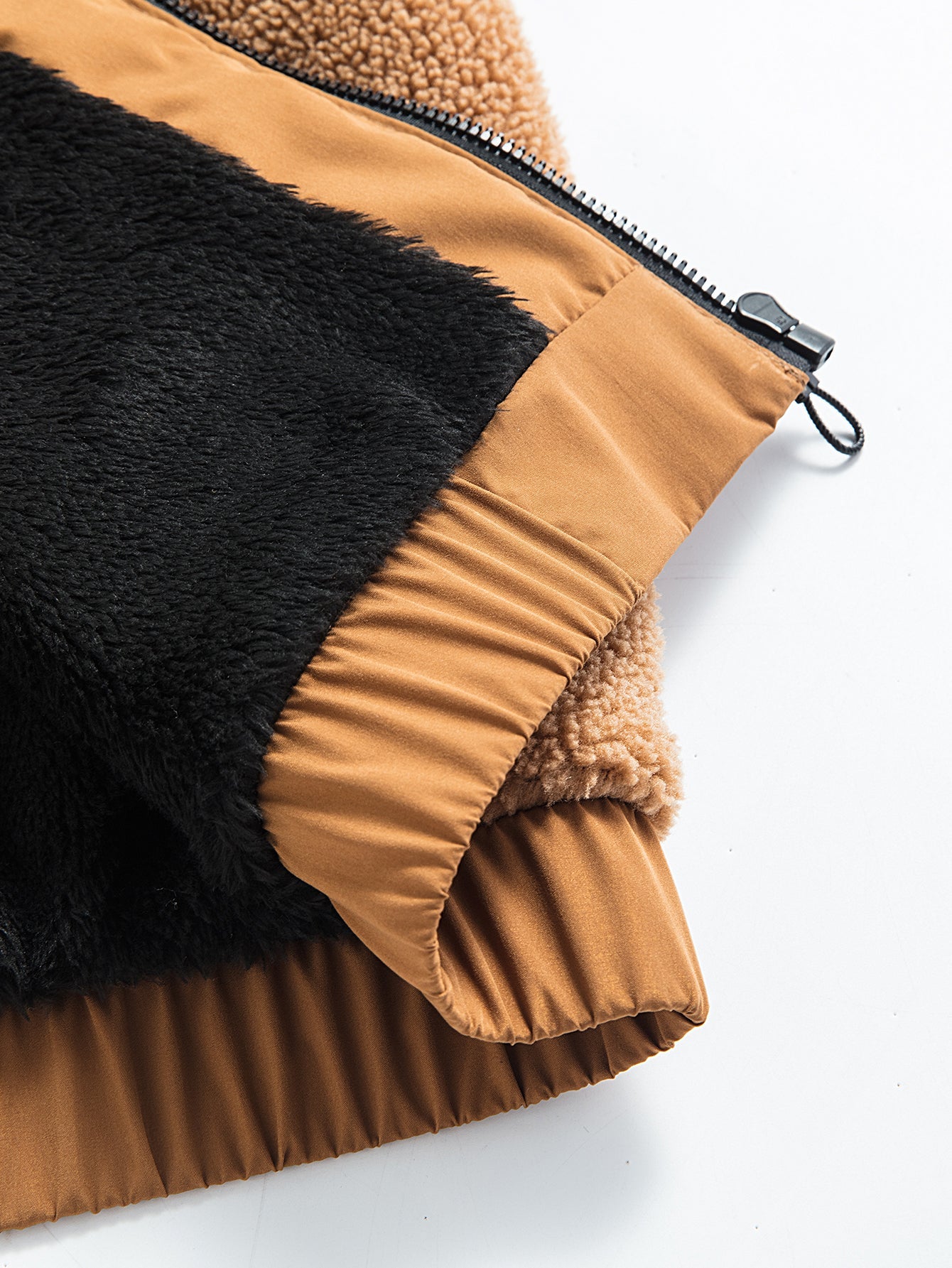 Teddy-Fleece Jacke mit Reißverschlusstaschen