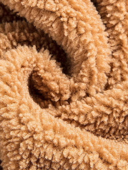 Teddy-Fleece Jacke mit Reißverschlusstaschen