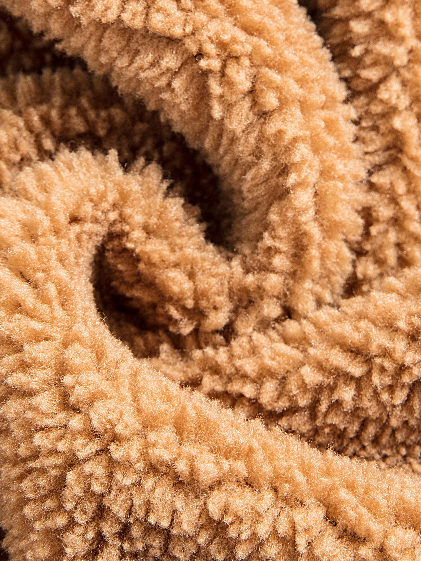 Teddy-Fleece-Reißverschluss-Taschenjacke