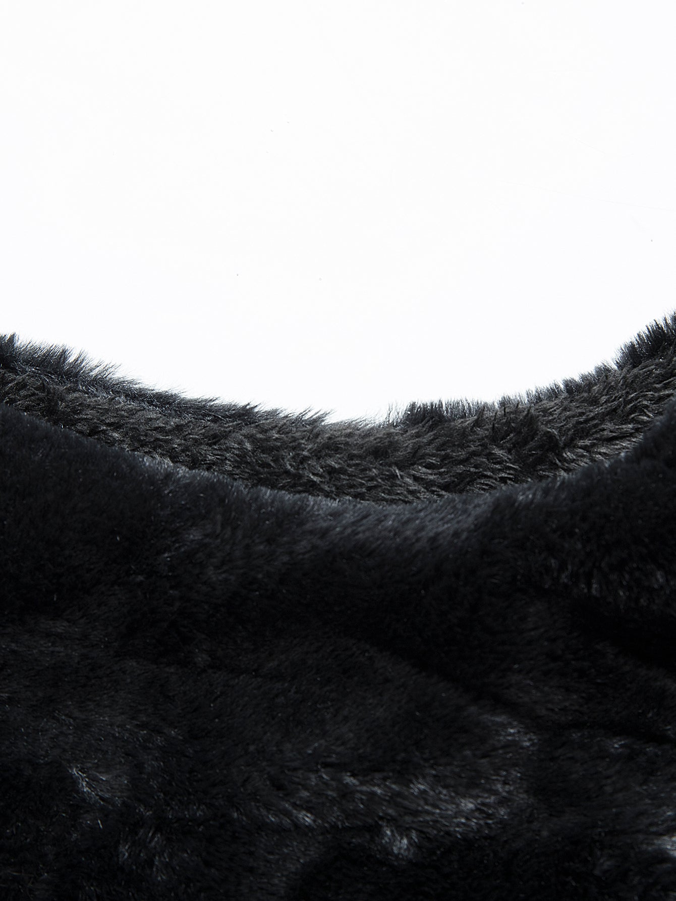 Stehkragen Weste aus Kunstpelz mit Reißverschluss