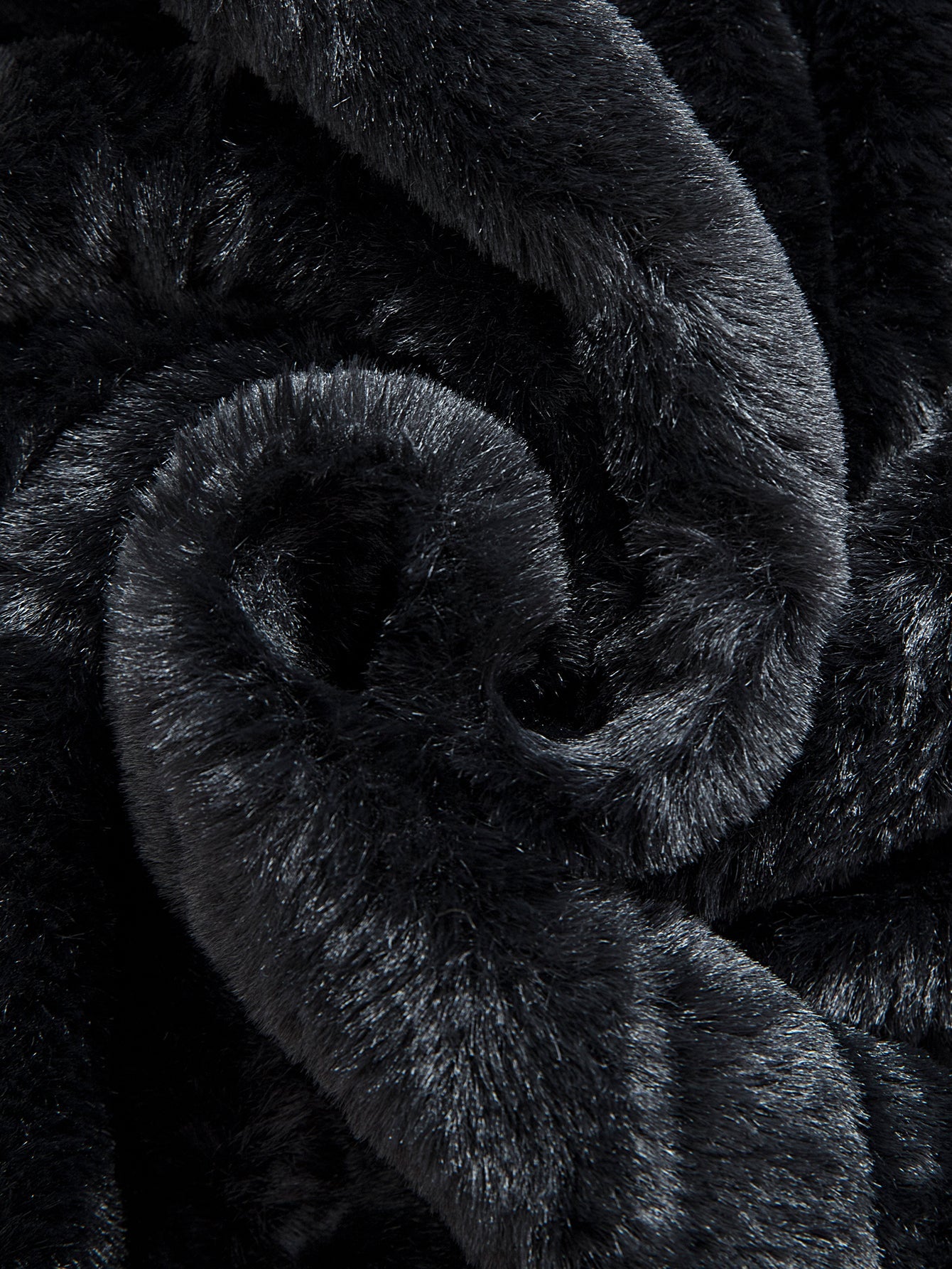 Stehkragen Weste aus Kunstpelz mit Reißverschluss