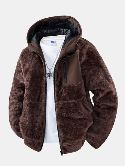 Teddy Fleece Kapuzenjacke