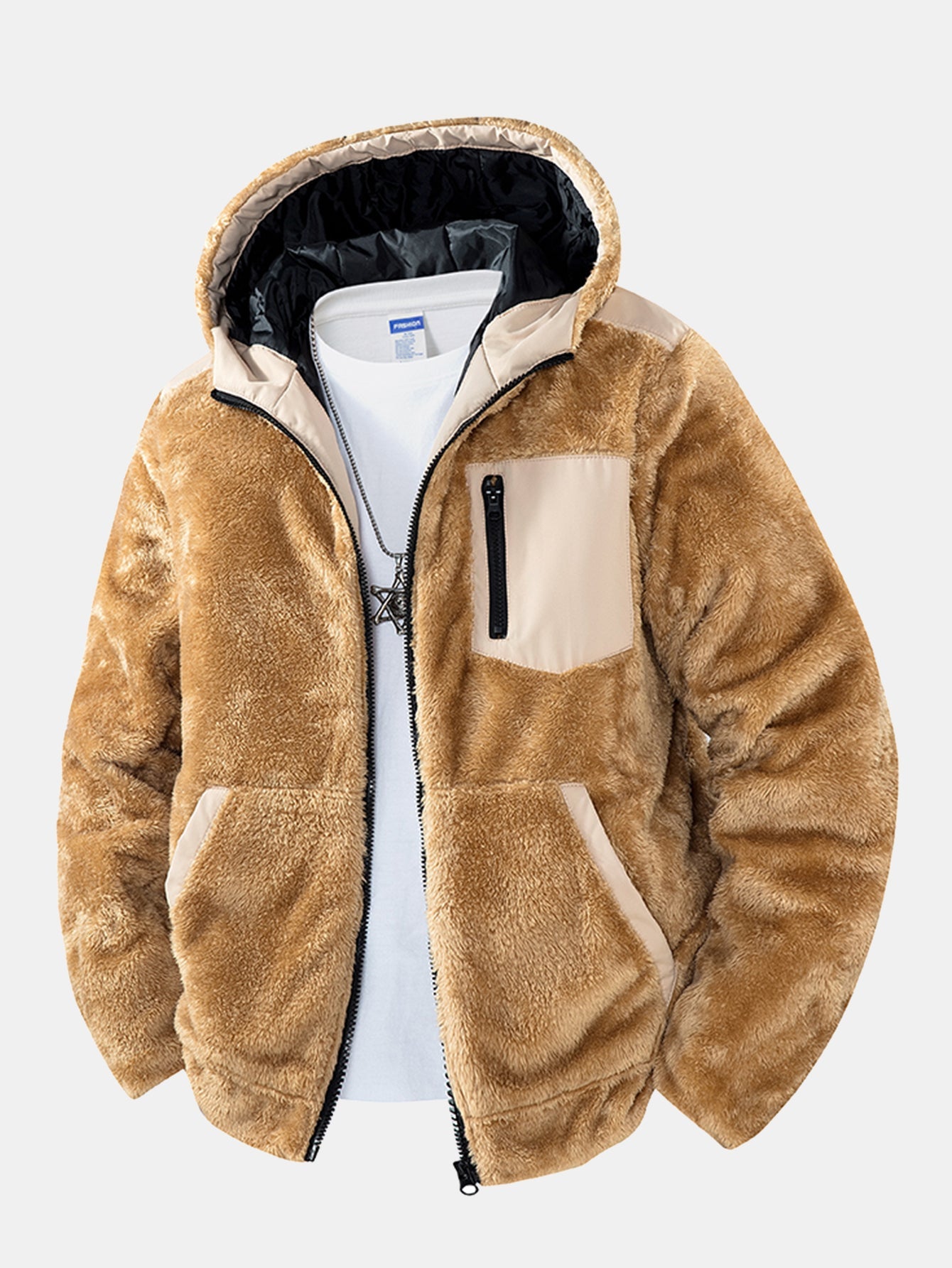 Teddy Fleece Kapuzenjacke