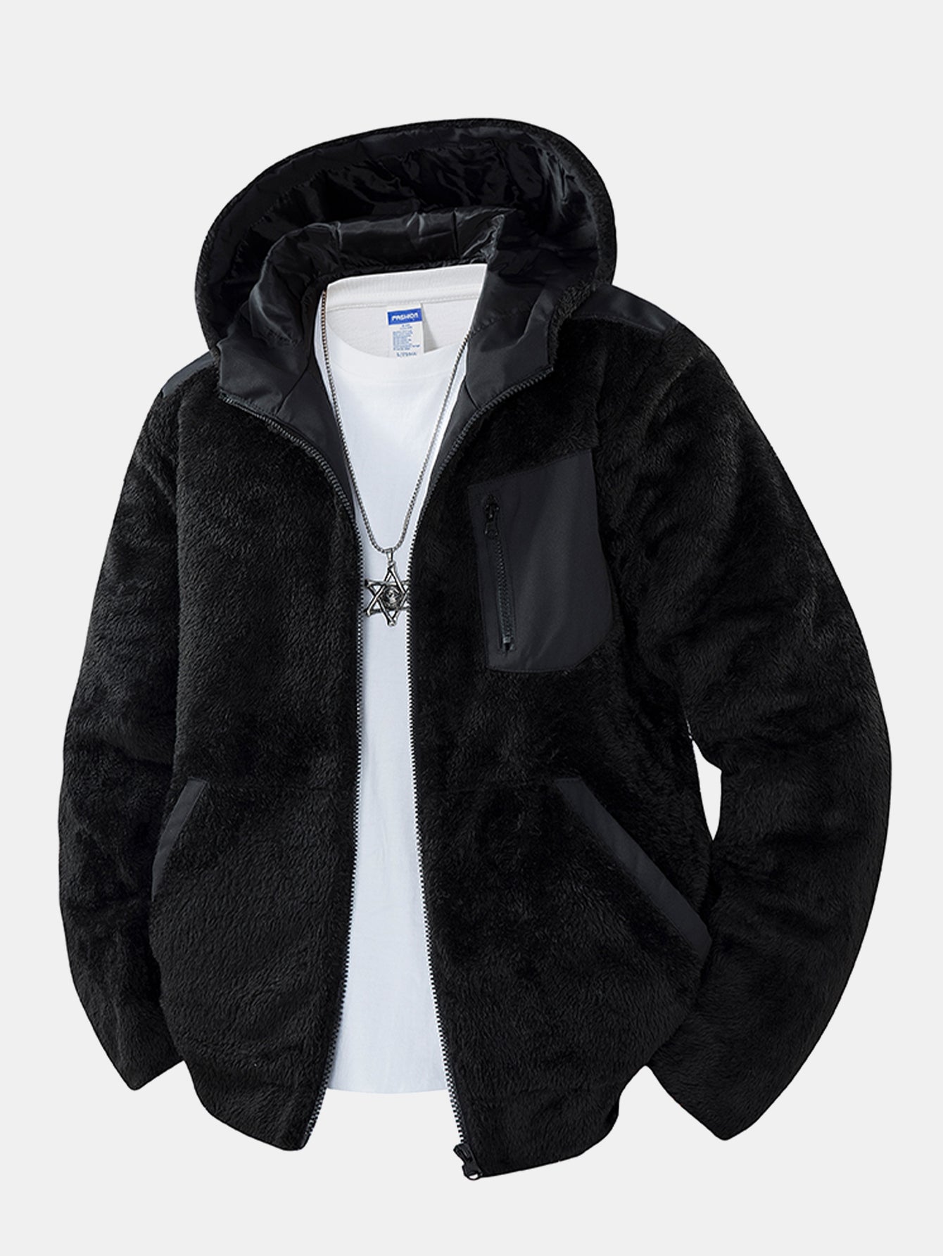 Teddy Fleece Kapuzenjacke