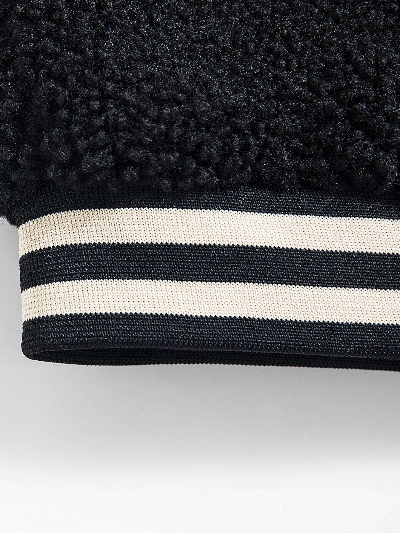 Teddy-Fleece Baseballjacke mit Kontrastdetails