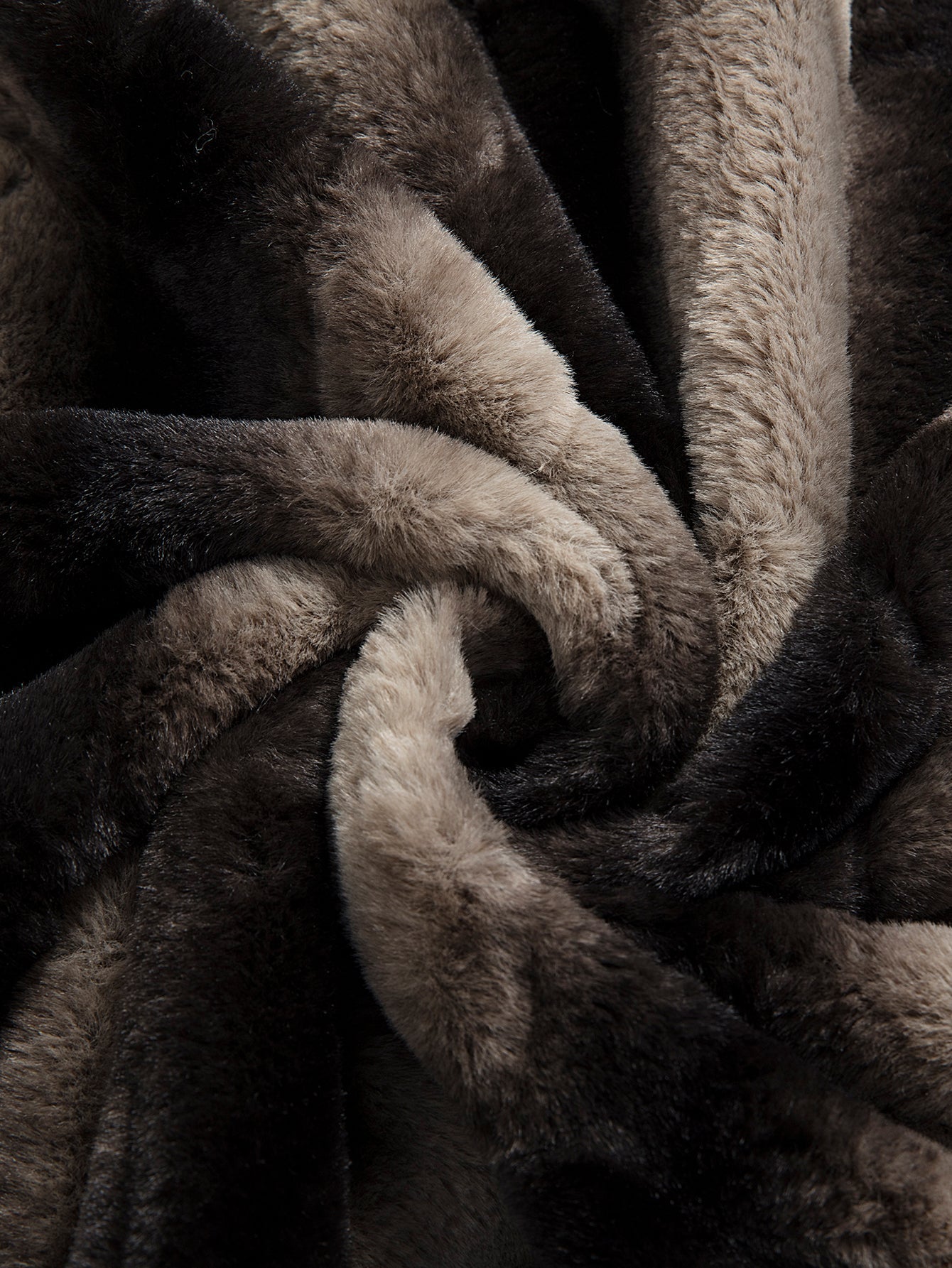 Stehkragen Weste aus Kunstpelz mit Reißverschluss