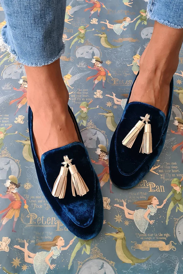 Luxe | Mit Quasten verzierte Midnight Loafers