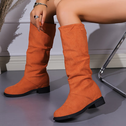 Damen Slouchy Stiefel bis zur Wade