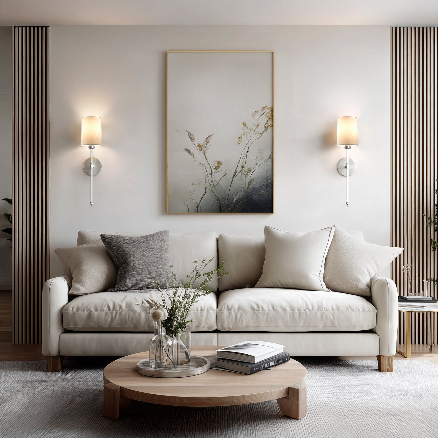 DRAHTLOSE ZYLINDRISCHE WANDLEUCHTEN (SET AUS 2)