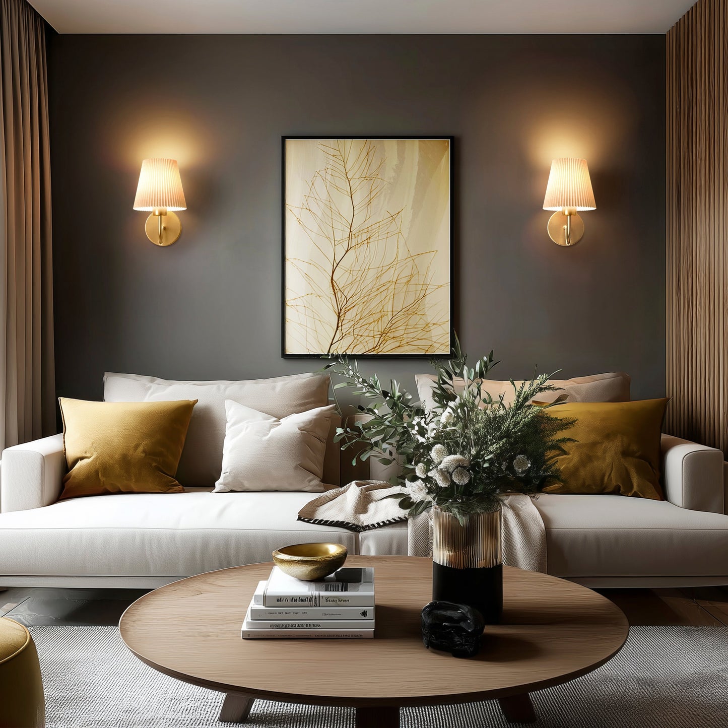 GEBOGENES DRAHTLOSES WANDLICHTER  (SET AUS 2)