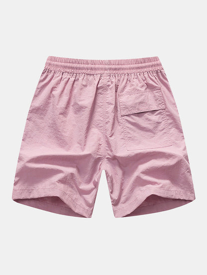 Flamingo-Muster Hemd mit Knöpfen und Badehose