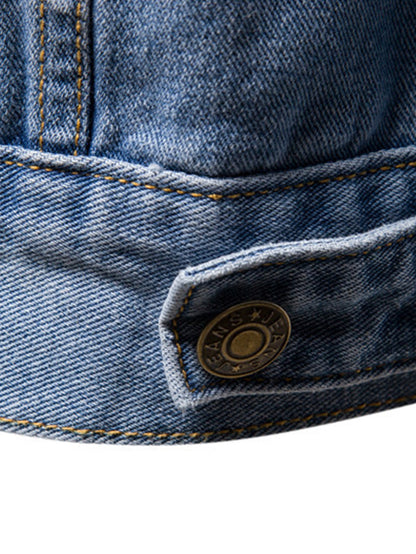 Vintage-Washed Jeansjacke