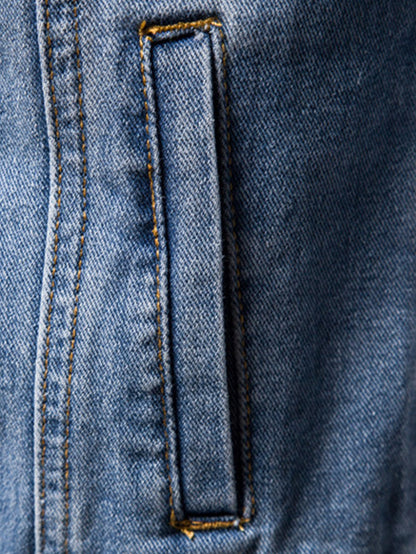 Vintage-Washed Jeansjacke