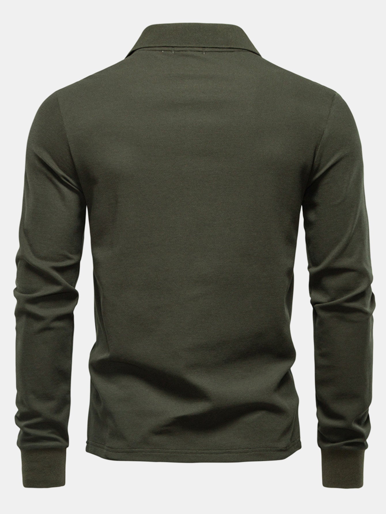 Langärmliges Poloshirt mit Giraffenstickerei