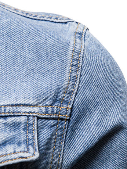 Vintage-Washed Jeansjacke