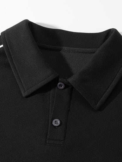 Relaxed Fit Sweatshirt mit Poloshirt-Kragen