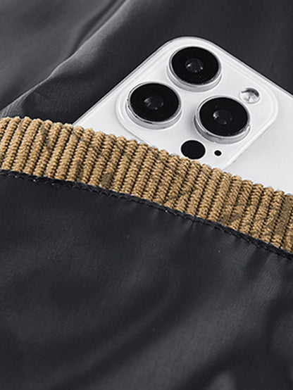 Cordjacke mit Blattmuster