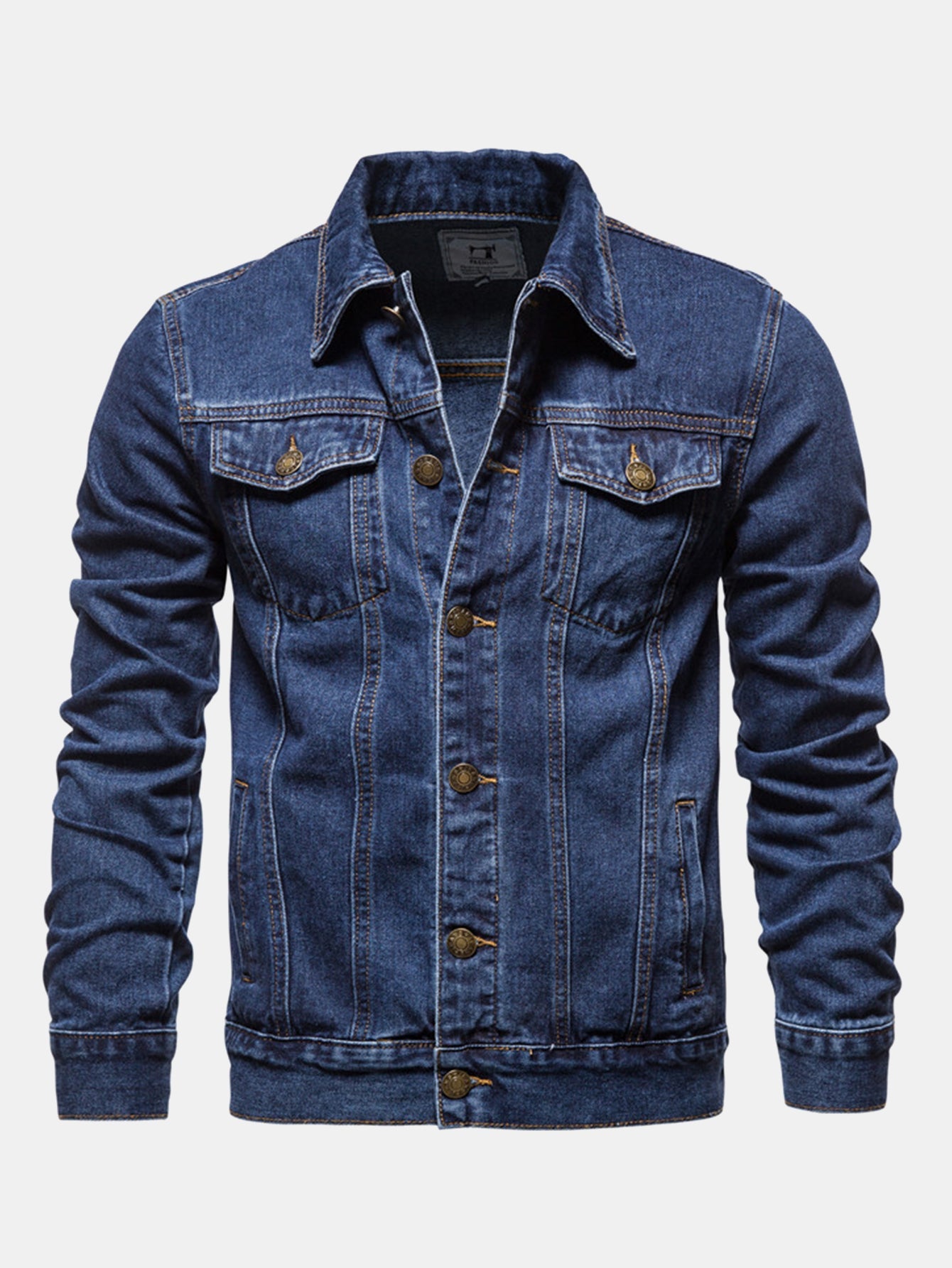 Vintage-Washed Jeansjacke