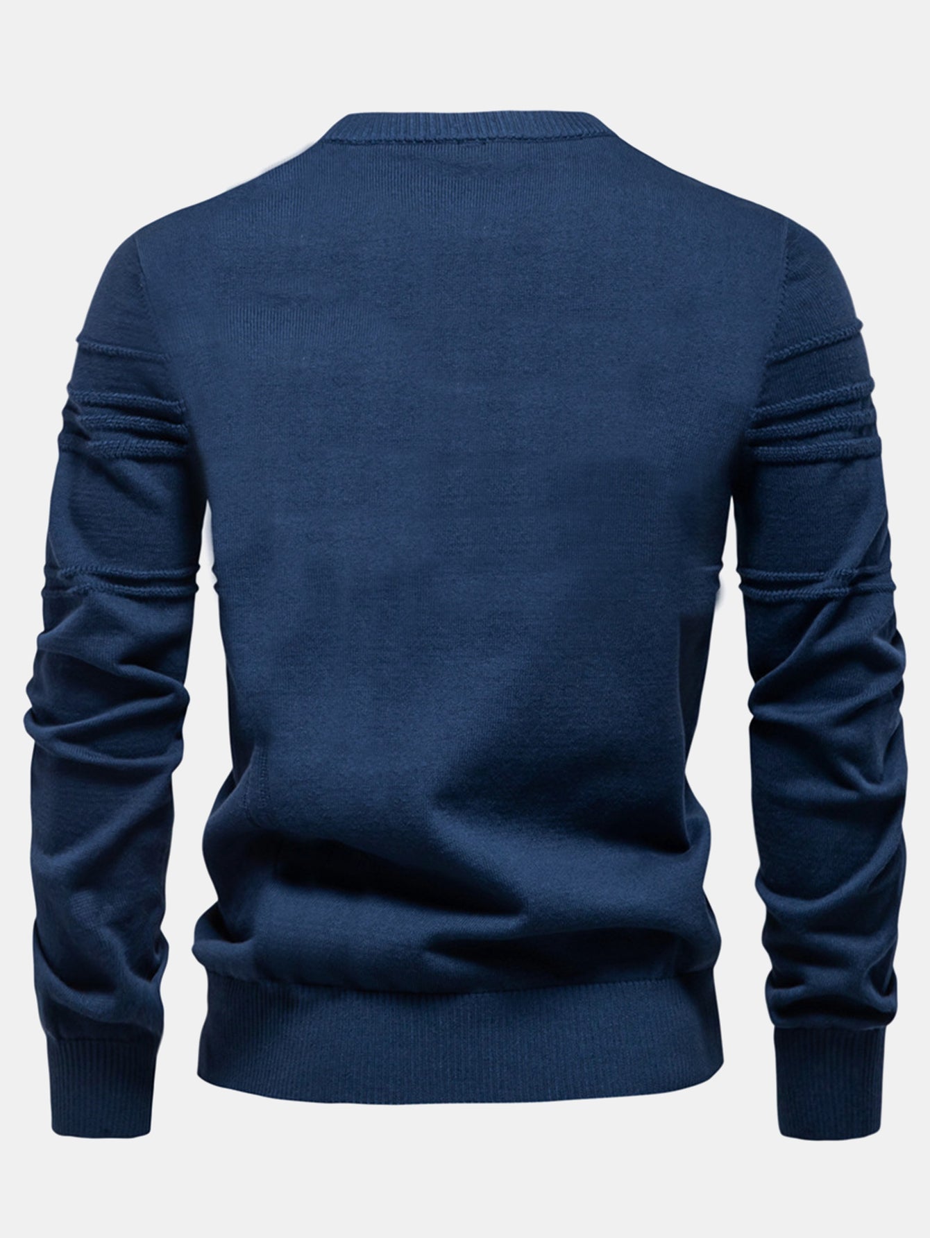 Gestreifter Rundhals-Jacquardpullover