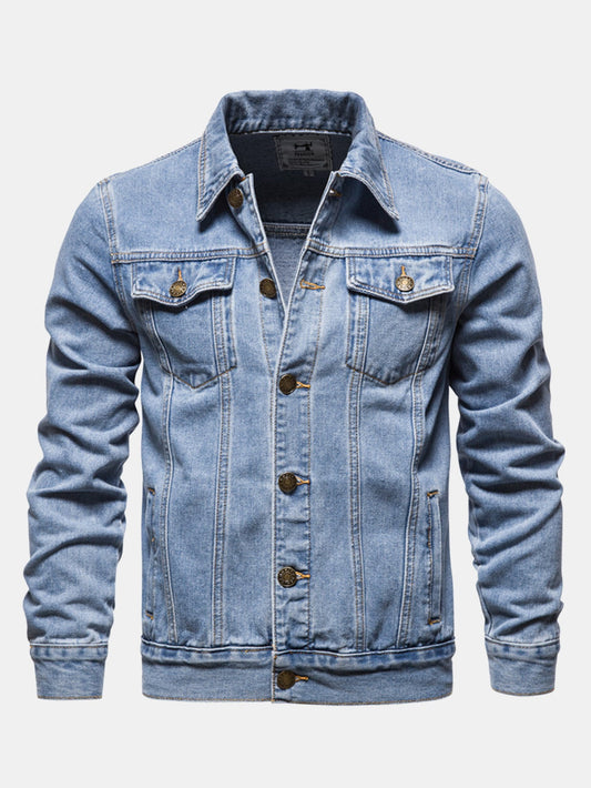 Vintage-Washed Jeansjacke