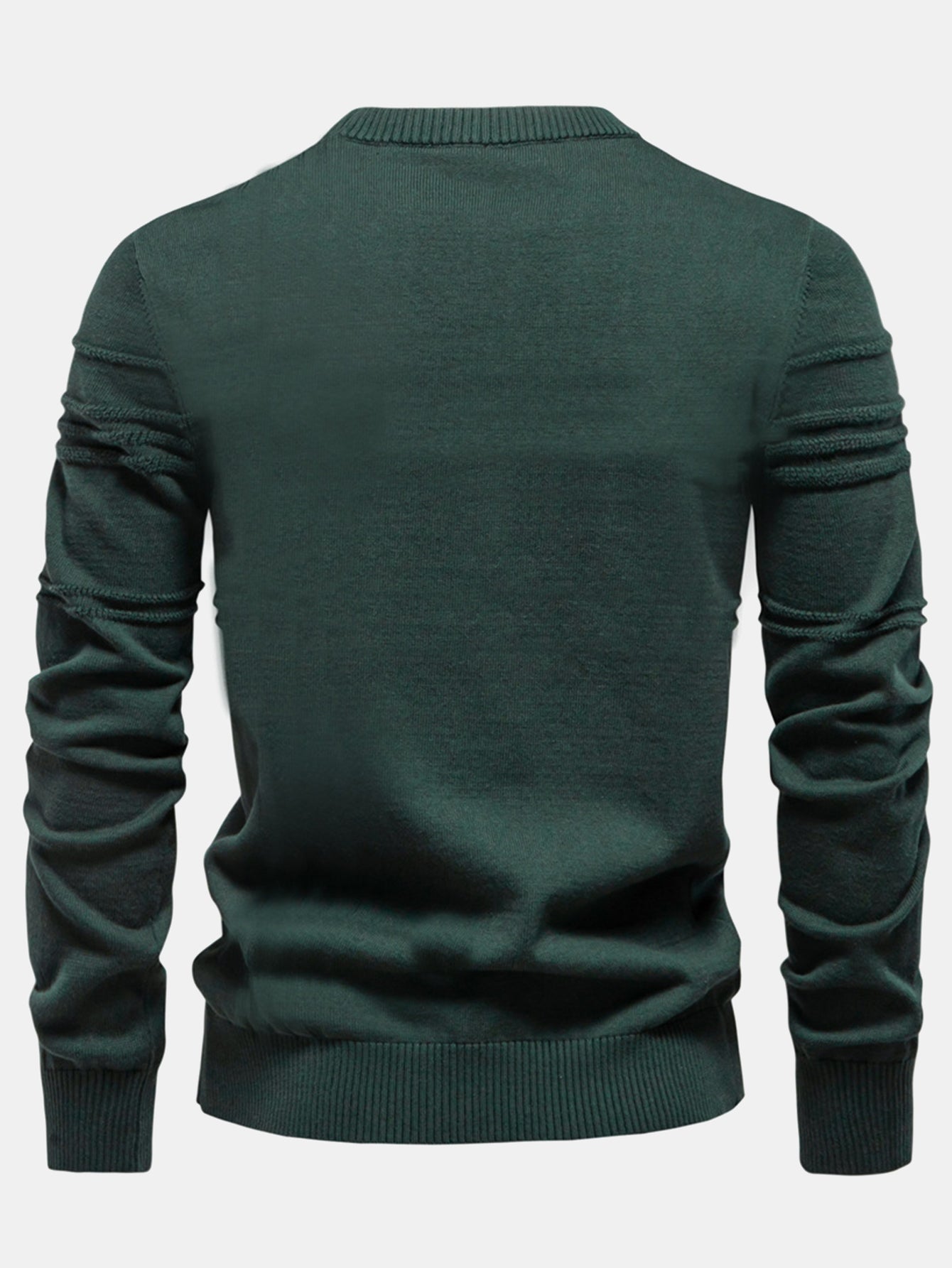 Gestreifter Rundhals-Jacquardpullover