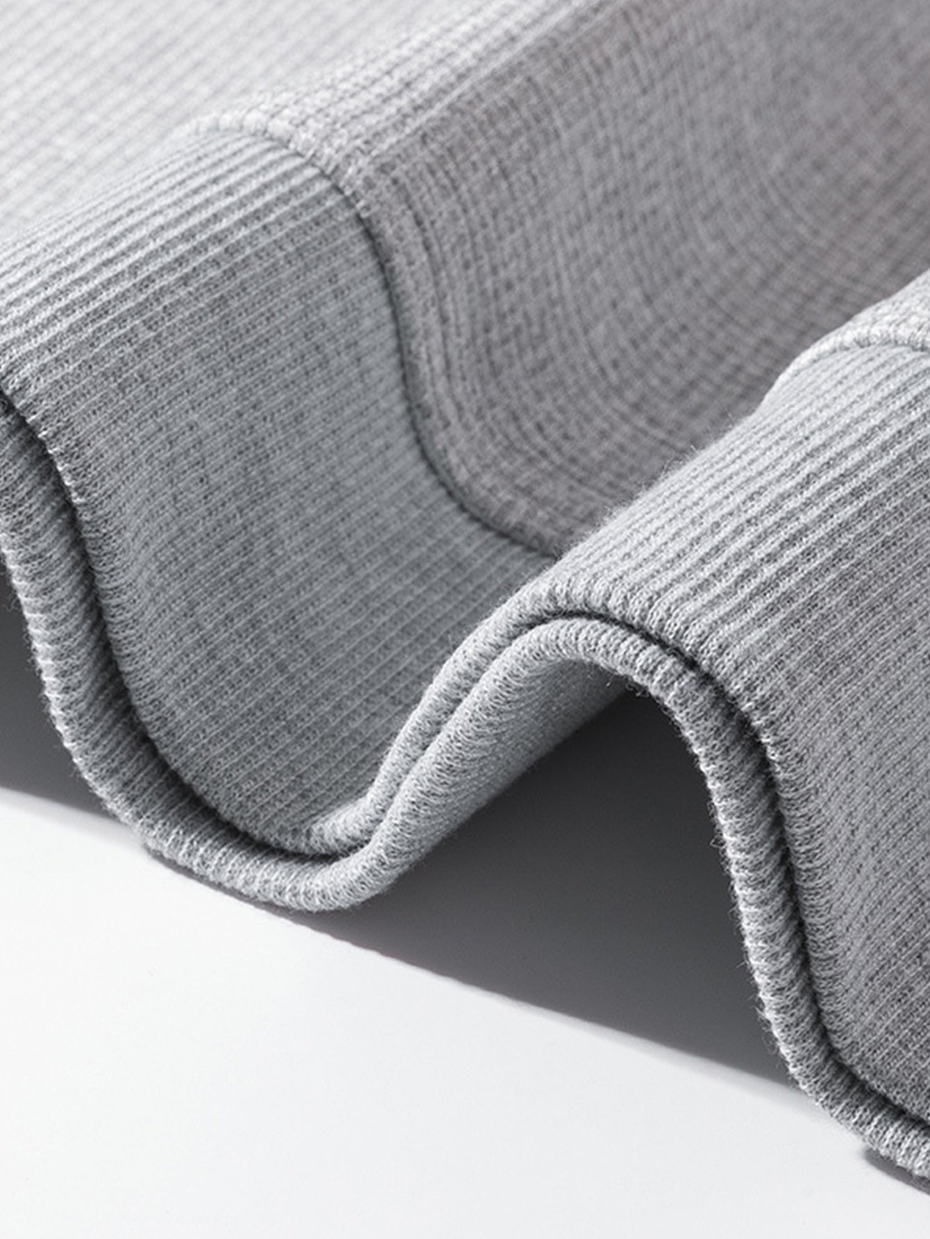 Gemütliches Waffel-Sweatshirt mit Rundhalsausschnitt für einen lässigen Look