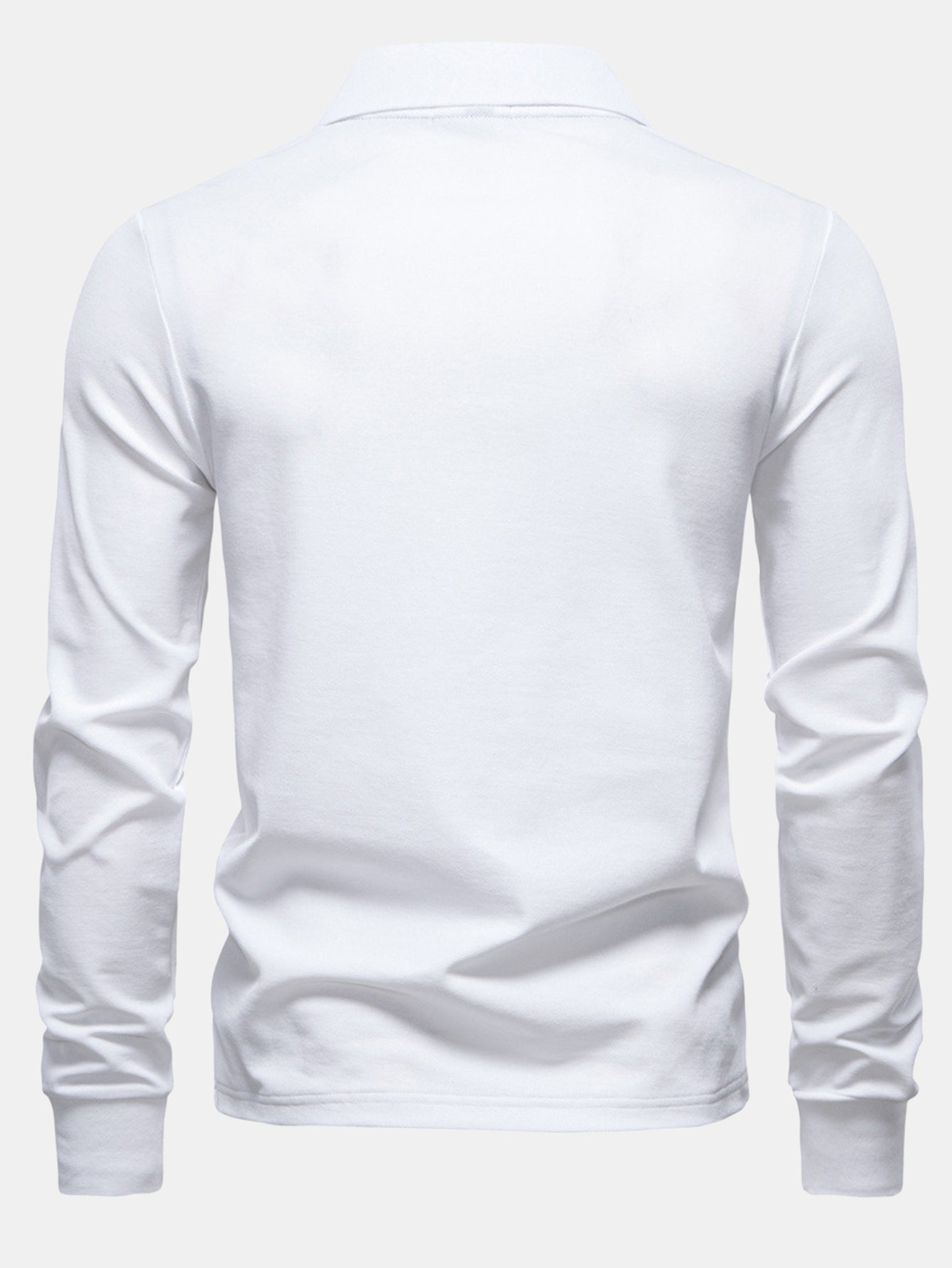 Langärmliges Poloshirt mit Giraffenstickerei