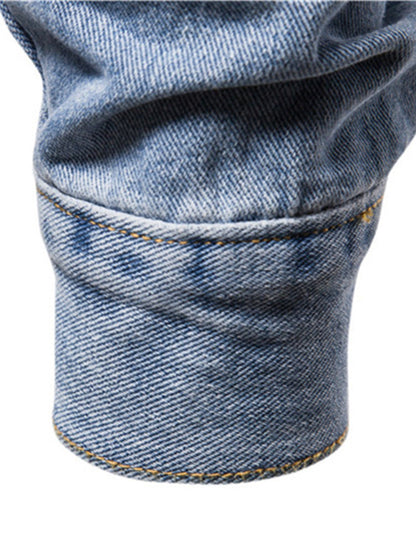 Vintage-Washed Jeansjacke