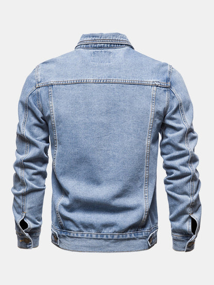 Vintage-Washed Jeansjacke