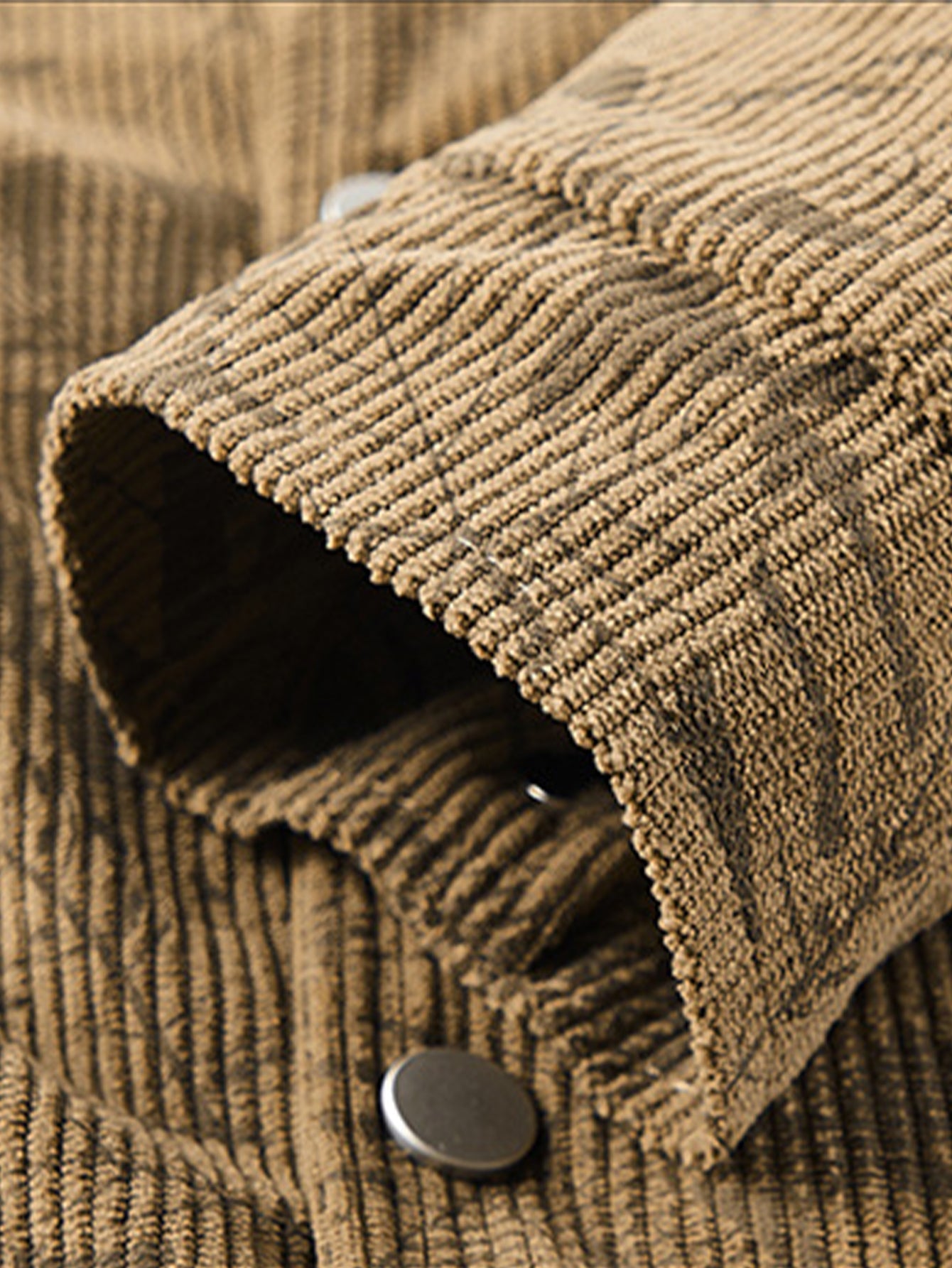 Blattmuster-Cordjacke