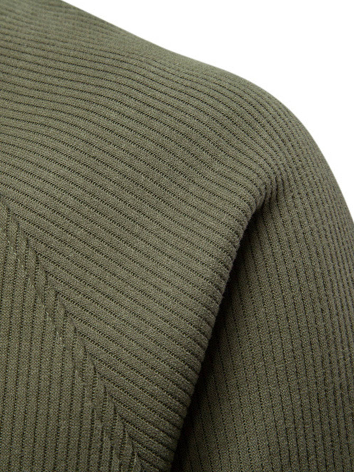 Gestreiftes Sweatshirt mit Raglanärmeln und Viertel-Reißverschluss