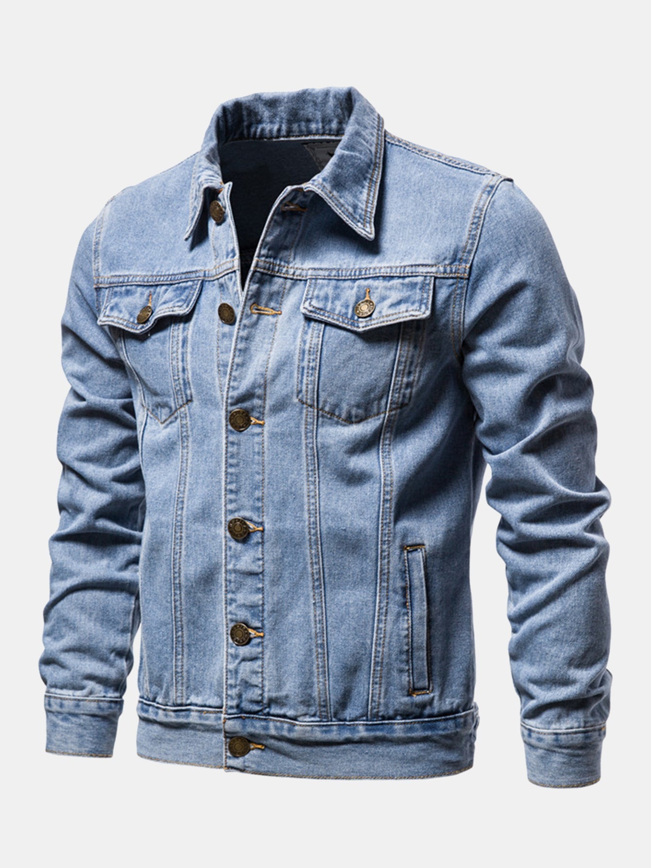 Vintage-Washed Jeansjacke